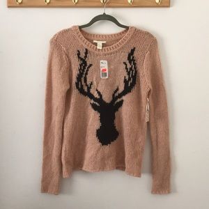 Nude/ Pink Knit Sweater